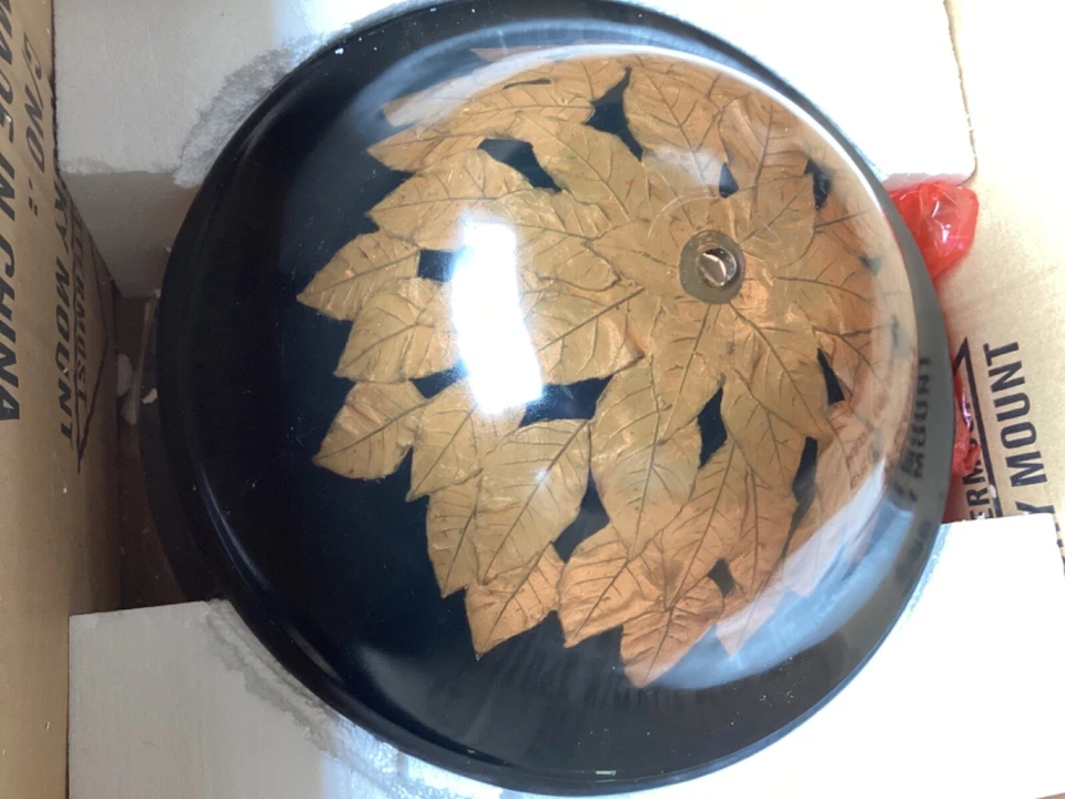 LÁMPARA DE ARAÑA de hierro forjado iluminado ámbar tallado hojas Foto 2 de 4