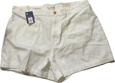 Women's Size 20 Universal Thread High Rise A-Line White Jean Shorts 100 Cotton