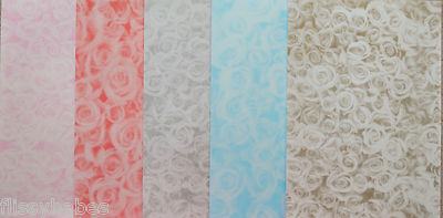 2 x A4 Rosen Trägerpapier Gold/Silber/Rosa/Rot/Blau NEU