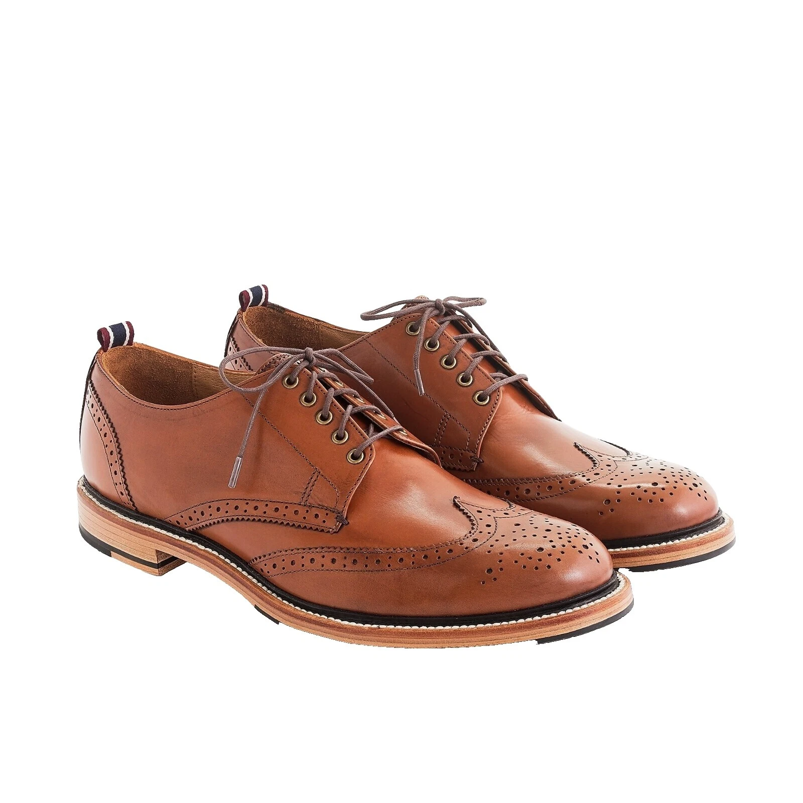 Brown Striped Dress Shoes for Men