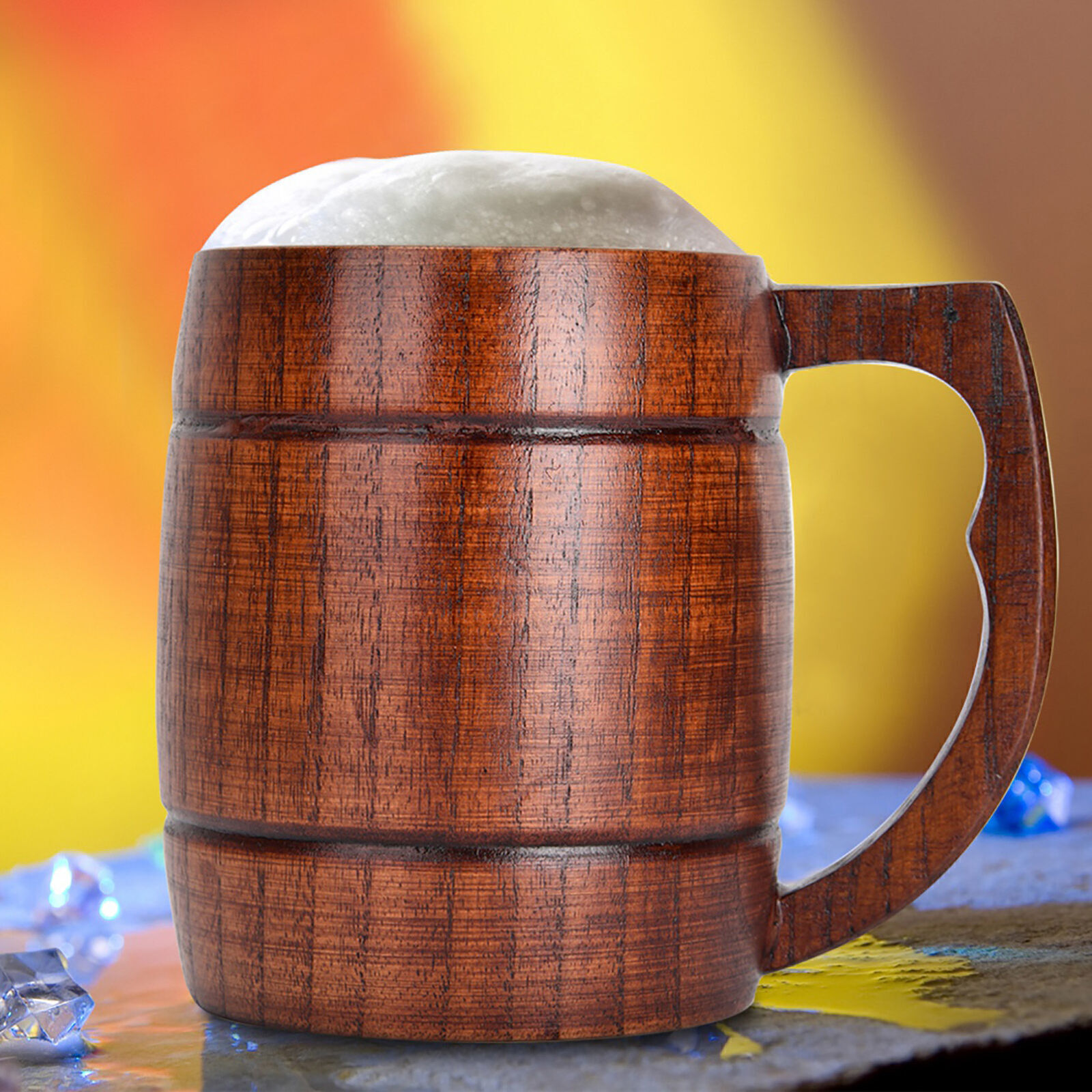 Natural Pure Wooden Beer Cup Handmade Eco friendly Water Drinking Cups