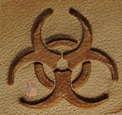 CRAFTOOL - TANDY LEATHER - MINI  2D 3D STAMP - 8819 - BIOHAZARD - 8819-00 NEW