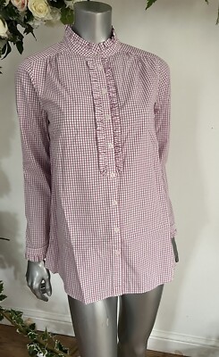 Joules Kristin Hemd Bluse Tortenboden Größe 6 8 12 16 20 26 rosa kariert NEU PR40