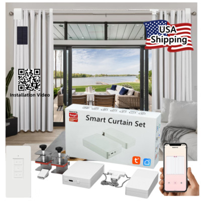 Smart Wi-Fi Curtain Opener Motor  Robot Remote Control Tuya  Smart Life  Alexa 