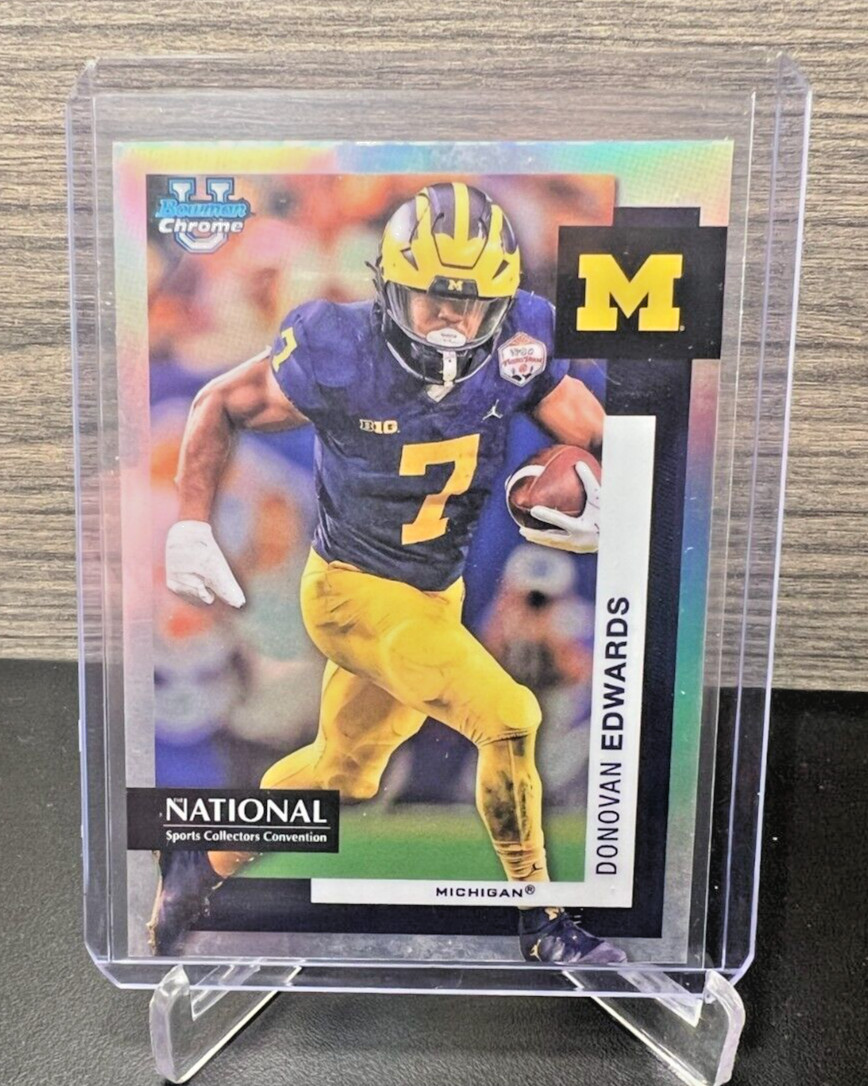 2024 Bowman Chrome University NSCC Wrapper Redemption DONOVAN EDWARDS RC #FB-1