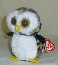 Owliver 2014 TY Beanie Babie Boos 6" camo Owl sparkle eyes red hangtag new 36121