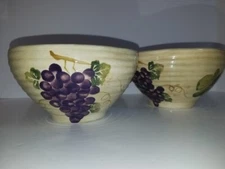 TABLETOPS LIFESTYLES Chianti Hand Painted Set of 2 Coupe Cereal Bowls