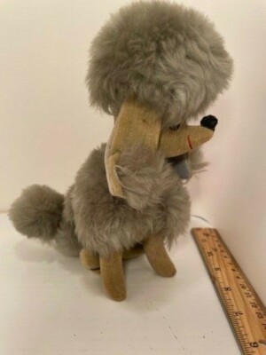 Kamar 1968 Sheree Gray Poodle No 3025 Stuffed animal Japan With Tags attached