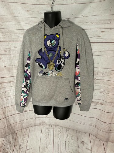Bleecker & Mercer Men’s Hoodie Gray Bear Extra Size M Medium - 第 1/6 張圖片