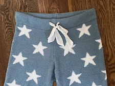 Honeydew Pajama Bottoms Fleece Fuzzy Blue/White Stars Women Size XL Drawstring
