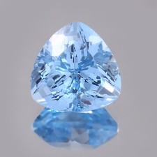AAA Natural Flawless Brazilian Aquamarine Loose Trillion Gemstone Cut 10x10 MM