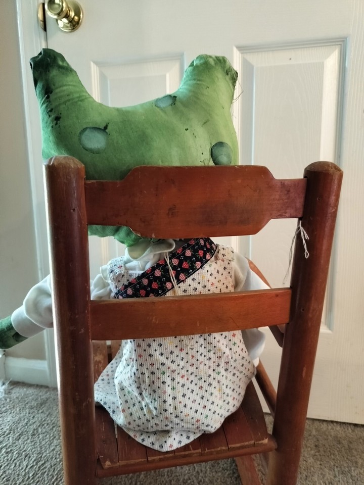 Primitive Folk Art Frog Doll Summer Vintage Dress Prim Doll Handmade ...