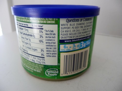 REDUCED SEALED BLUE DIAMOND ALMONDS WASABI/SOY SAUCE 6 OZ ea X 6 CANS - FR SHPG - Picture 5 of 6