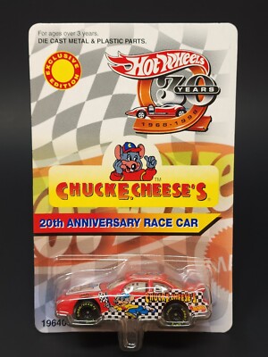 Hot Wheels Chuck E Cheese 20th Anniversary Race Car Limited Edition NEW