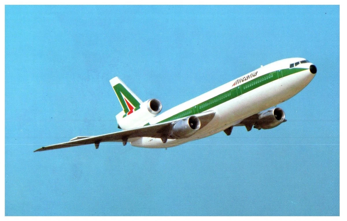 Alitalia McDonnell Douglas DC 10 30 Airplane Postcard