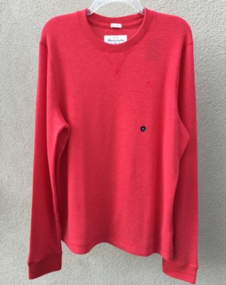 ABERCROMBIE & FITCH MEN SHIRT Size X X LARGE red NEW authentic long sleeve moose