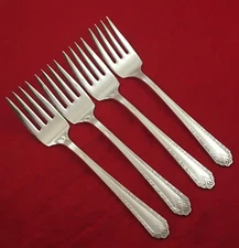 Lot Of 4 National Silver Co TWELVE Pattern Silverplate Forks 5 3/4"