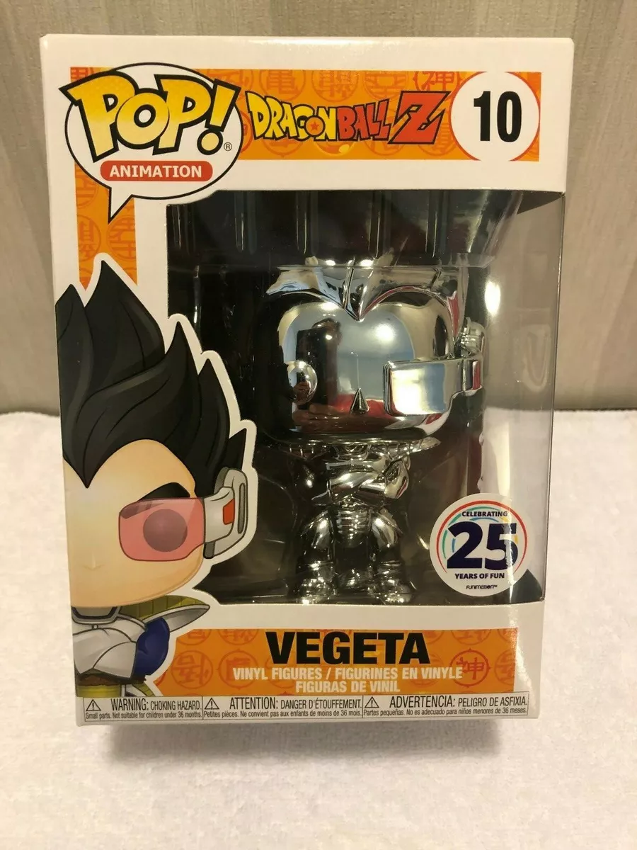 SDCC 2019 Comic Con EXCLUSIVE Funimation Funko Pop Vegeta 10 Silver Chrome