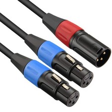 Xlr Splitter Cable 3pin Xlr Male To Dual Xlr Female Ysplitter Microphone Cable B