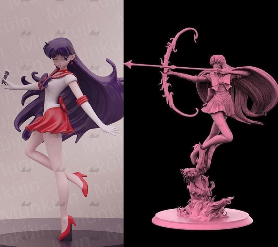 Sailor Mars 3D Printing Unpainted Figure Model GK Blank Kit New