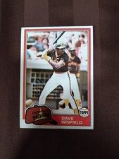 1981 TOPPS DAVE WINFIELD # 370 Padres