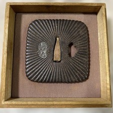 Japanese Antique Tsuba of Katana Samurai Sword Guard Iron Rare Design 76-B5
