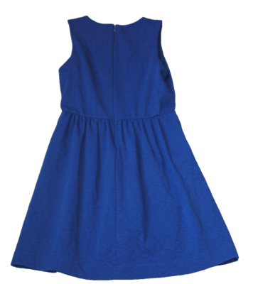 blue dress for baby girl Blue and White Floral Mini Dress with Plunging Neckline, Allie Dress Large main image 1