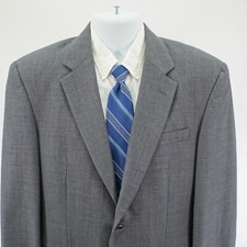 Jos A Bank Wool Blazer Gray CHeck 2 Button 40R Tagged 41R