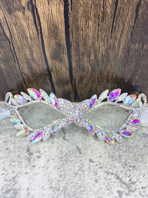 Crystal Rhinestone Masquerade Ball Mask, Prom, Pageant, Costume Party, Cosplay