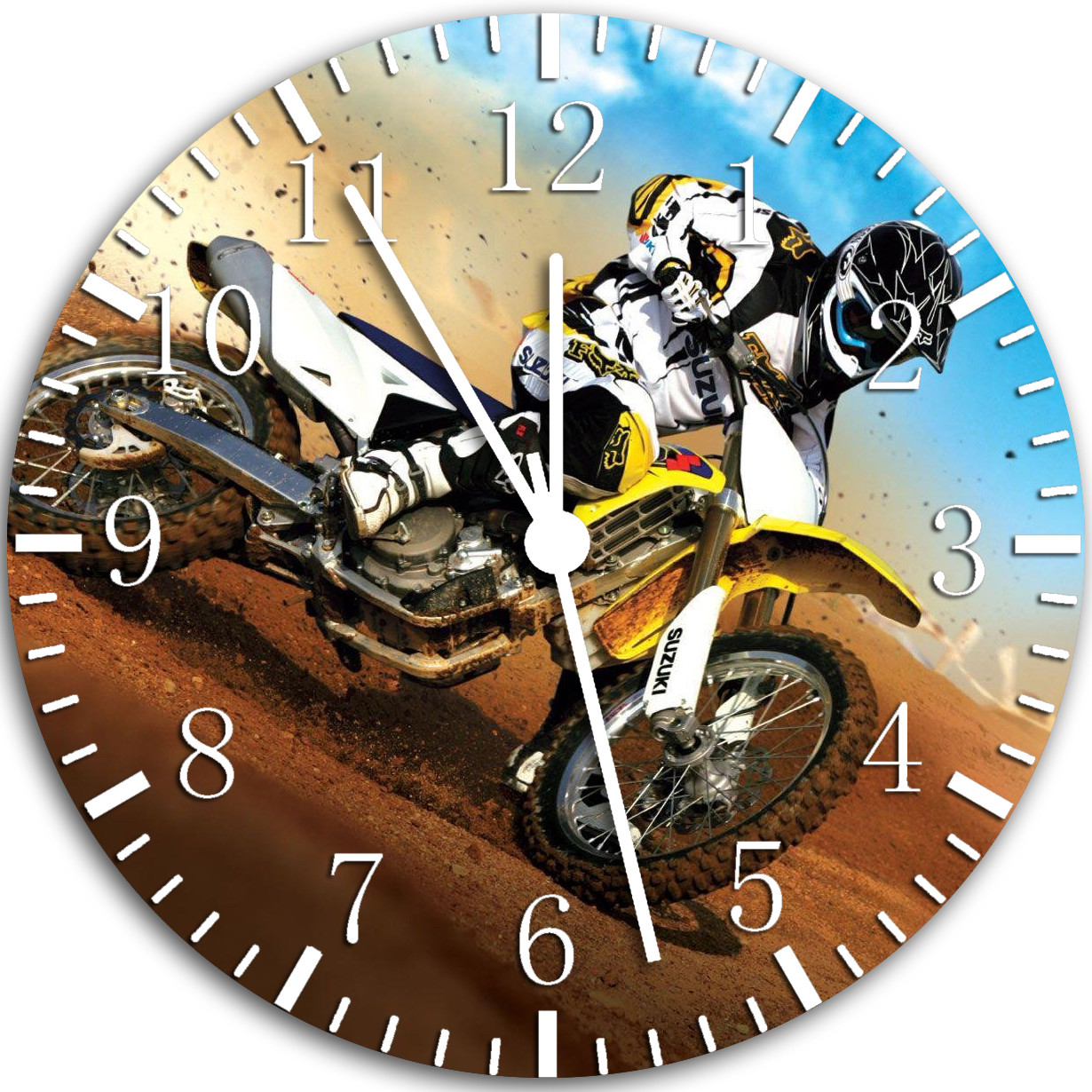 Motor Cross Frameless Borderless Wall Clock Nice For Gifts or Decor W49
