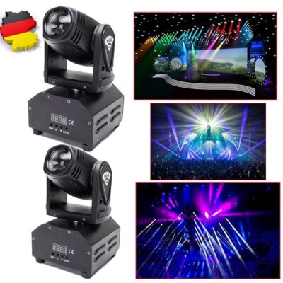 2X 60W 4in1 Moving Head Licht RGBW LED Bühnenlicht 11/13CH DMX512 Party Disco DE