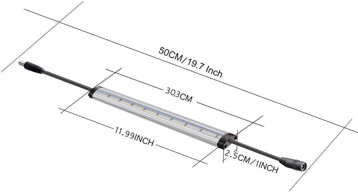 1FT Under LED Lighting Kit Lamp Counter Shelf Kitchen Light