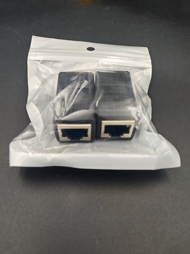 2 x Acoplador de red CAT6 GIGABIT RJ45 blindado adaptador en línea se une Ethernet - Imagen 2 de 4