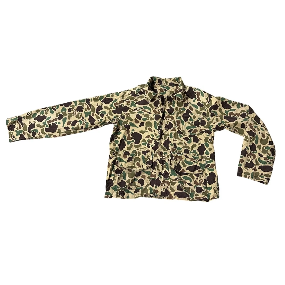 Camisa de Caza Camuflaje Vintage Abotonada Talla Mediana Retro Camuflada LEER Foto 2 de 4