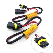 9006 Led Load Resistor Kit 50w 8ohm Headlight Bulb Relay Harness Adapter Anti...