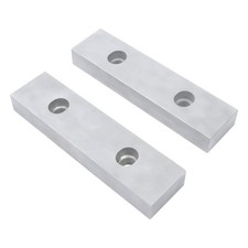 2 Pieces 8" 2" 1" Vise Jaws Reversible Machined Aluminum Soft Jaws For 6" Vises