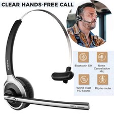 Mpow Driver Bluetooth Headset Noise Canceling Wireless On Ear Headphones w/ Mic