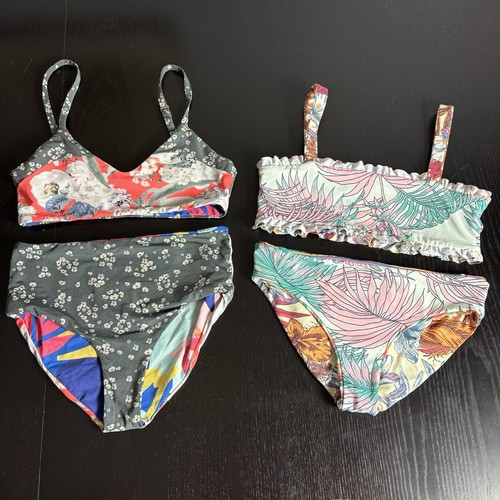 MAAJI Girls Kids Size 14 Lot of 2 Bikini Swimsuit Sets Reversible - Picture 7 of 11
