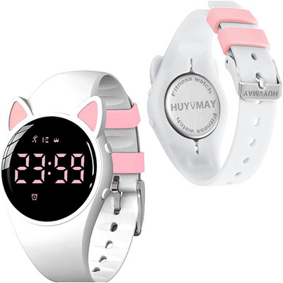 Kinder Fitness Tracker Uhr Schrittzähler Wasserdicht Silikon 3D Katzenform