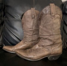Tween Or Men’s Gator And Snake Boots Genuine Leather Made In The USA Cowboy