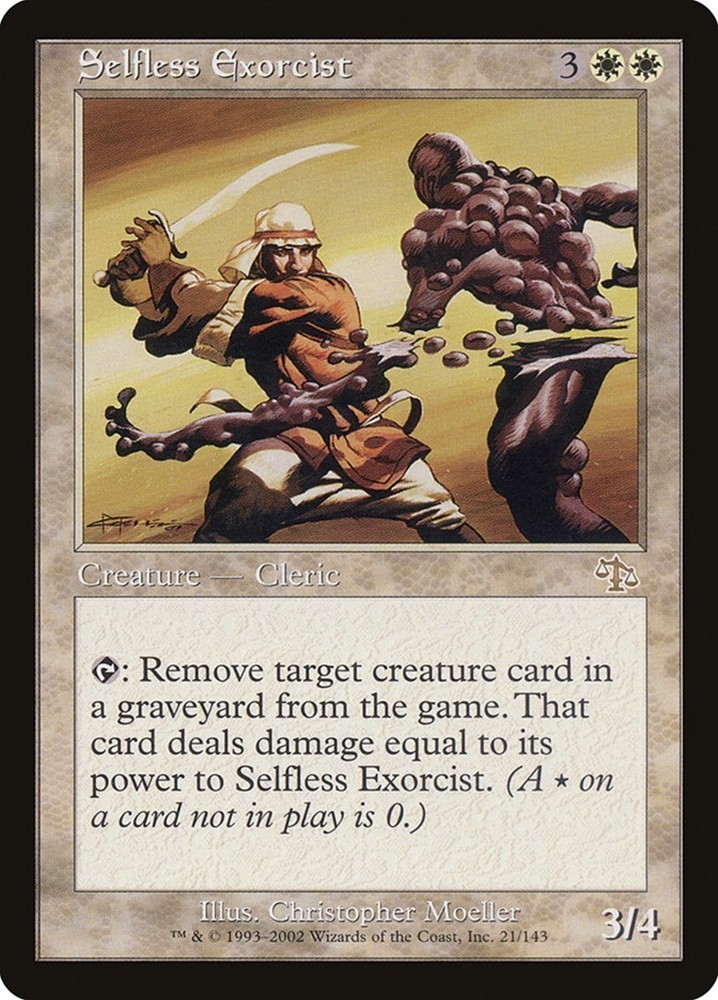 Selfless Exorcist - MtG Judgment - R021 NM 2002