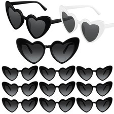 12 Pack Bachelorette Sunglasses Heart Shaped Sunglasses Vintage Heart Glasses...