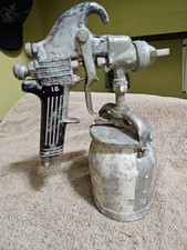 Vintage Industrial Spray Gun W Paint Canister Binks USA Model 18 Collectible