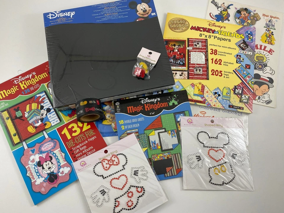 Lote de álbumes de recortes Disney, 3 variaciones, pegatinas, papel, troquelados, álbumes, estampillas Foto 3 de 3