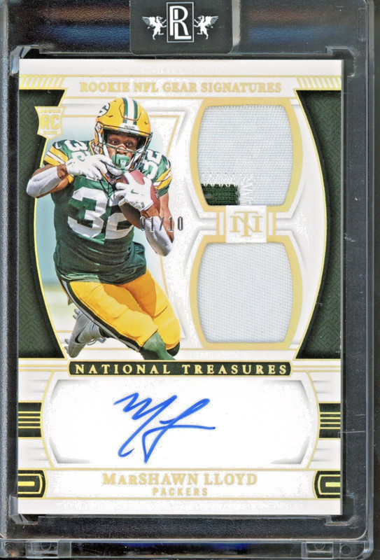 2024 Panini National Treasures MarShawn Lloyd /10 Gold Rookie Gear Auto #RGS-MLD