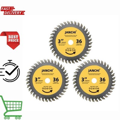 3PACK 3-Inch(75Mm) 36T TCT Circular Saw Blade with 3/8-Inch(9.5Mm) Arbor, Fast U