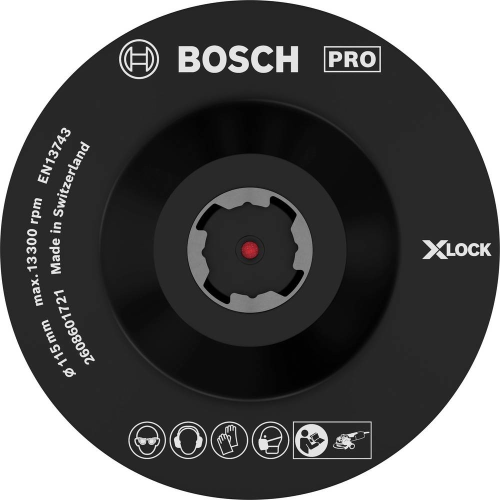 Plateau de ponçage Bosch X-LOCK 115 disque abrasif meuleuse Bosch Accessories 2608601721