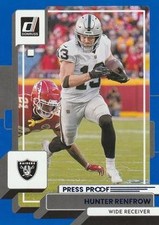 Hunter Renfrow 2022 Donruss #282 Blue Press Proof Las Vegas Raiders