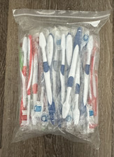 Disposable Toothbrushes for Travel Guests Individually Wrapped Medium Soft 64 ct