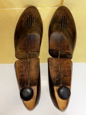 Vintage Pair Adjustable Spring Wooden Shoe Trees Forms Size is Stamped 12 W